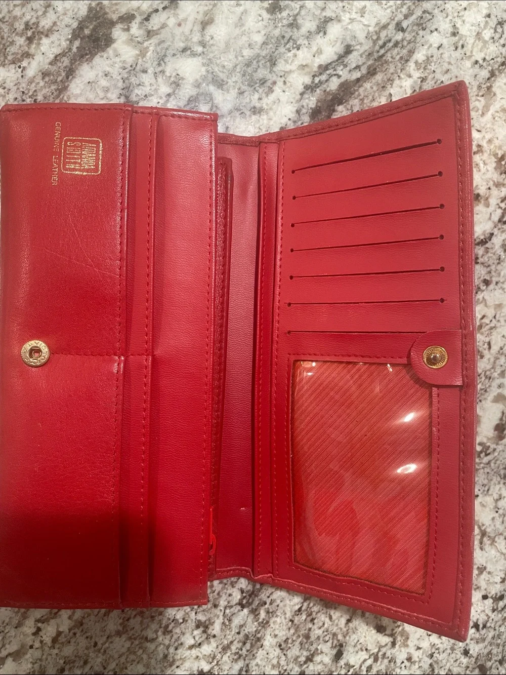 Red Quilted Women's Wallet - vintage